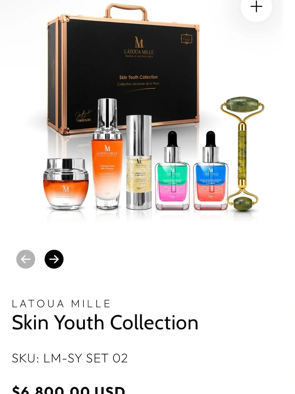 Latoua Mille Skin Youth Collection 6-Piece Luxury Anti-Aging Skincare Set